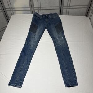 Men’s PAC SUN Distressed Moto Stacked Skinny Jeans - Size 30/32